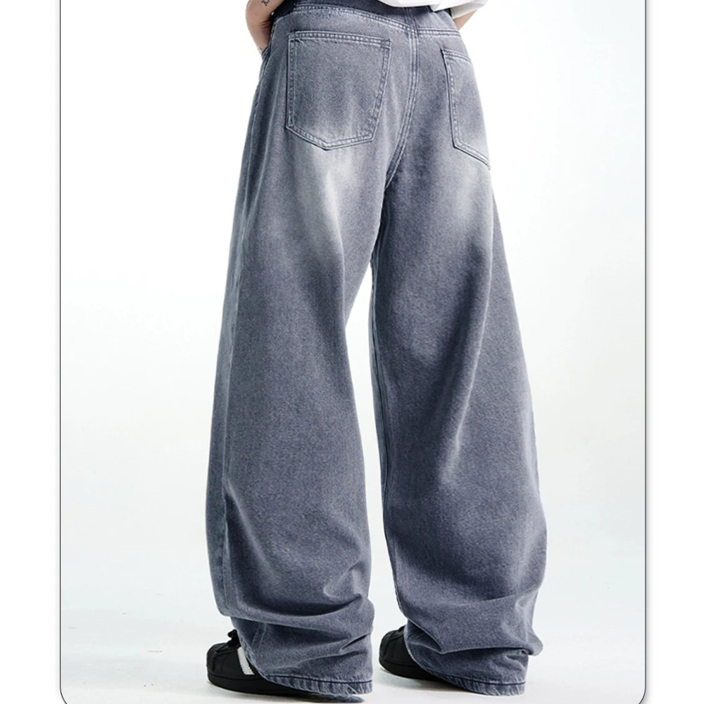 NEXT STREET Retro Wash Wide-Leg Jeans