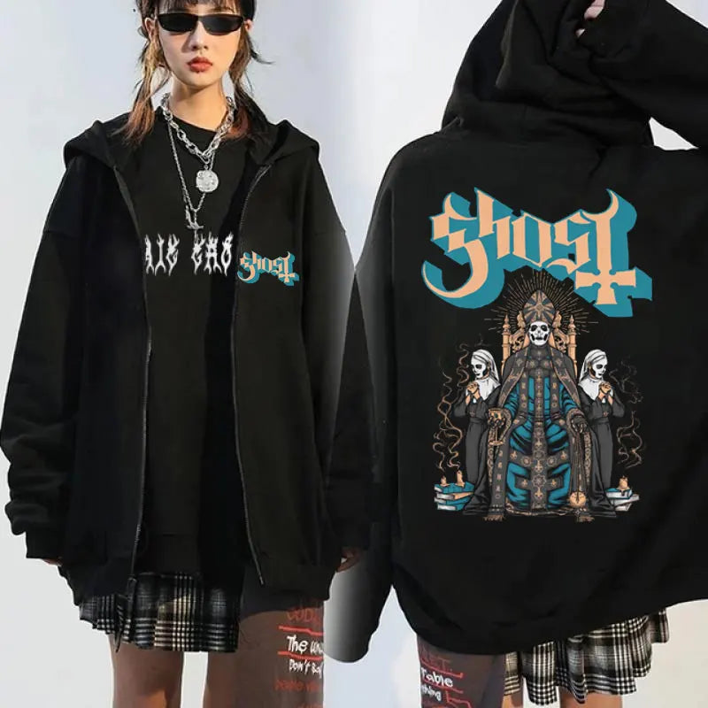 NEXT STREET Y2K Gothic Butterfly Hoodie