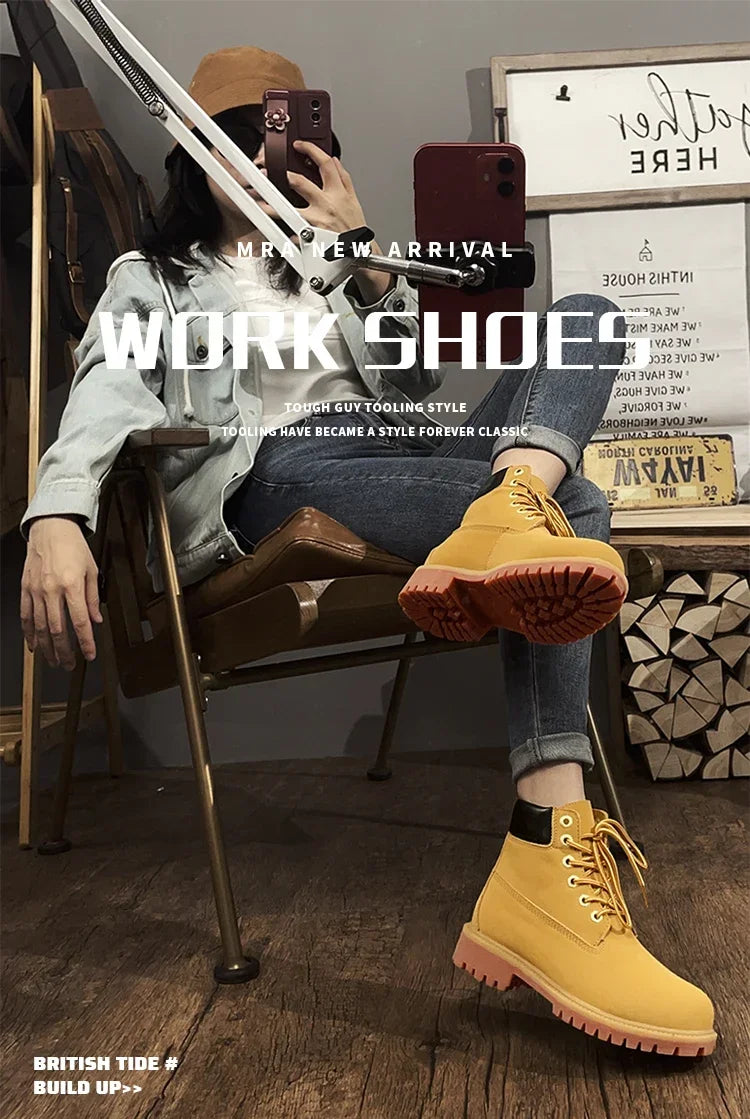 NEXT STREET Handmade Leather Work Boots