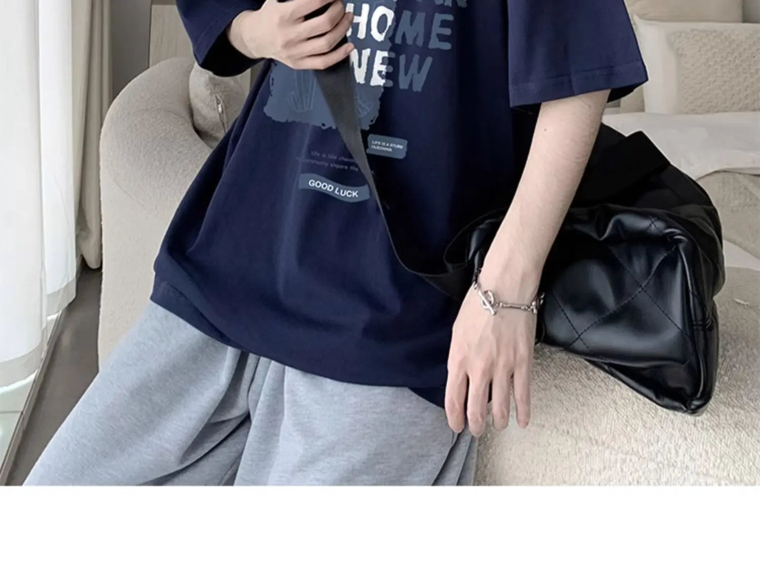 NEXT STREET Loose Tech-Print TEE