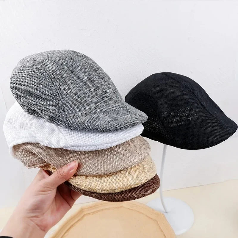 NEXT STREET Retro Mesh-Lined Beret Hat