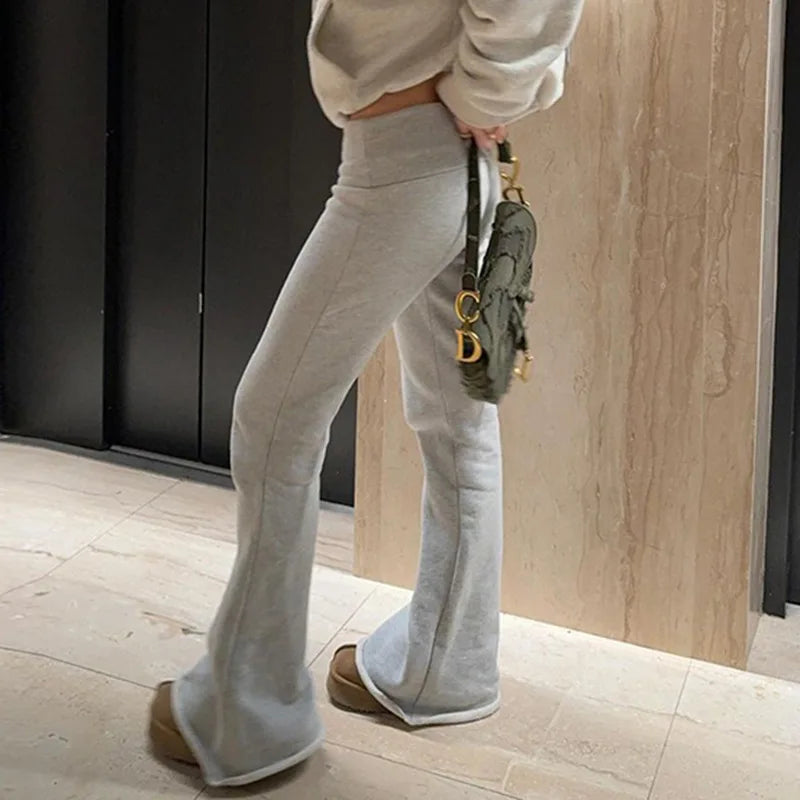 NEXT STREET Slim Low-Waist Flare Jogging Pant