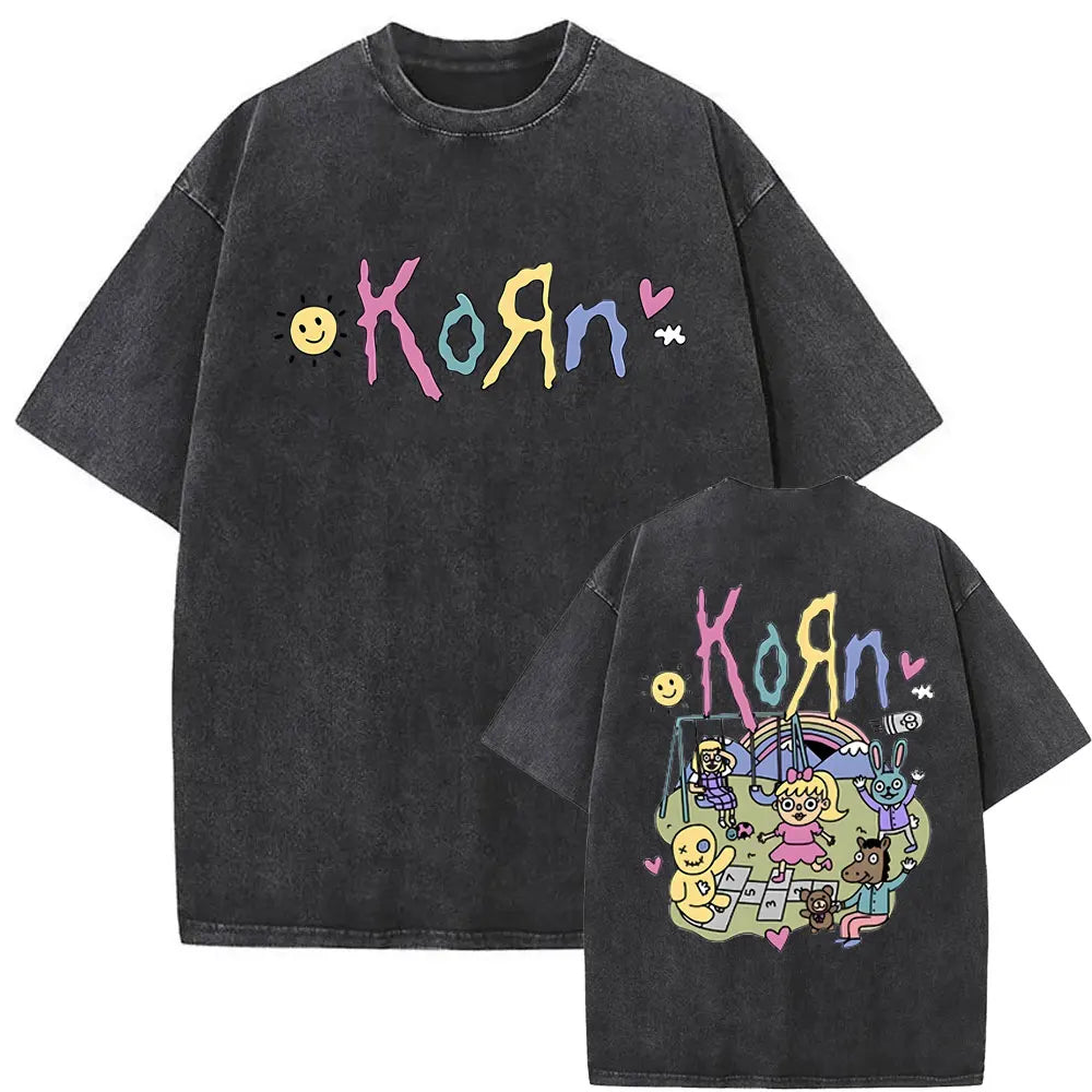 NEXT STREET Vintage Korn Graphic TEE