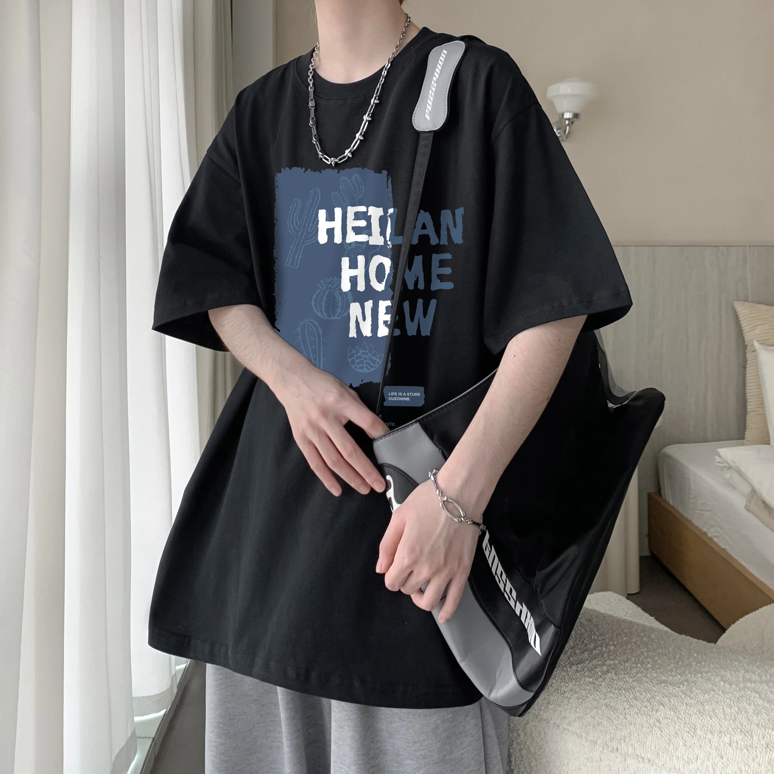 NEXT STREET Loose Tech-Print TEE