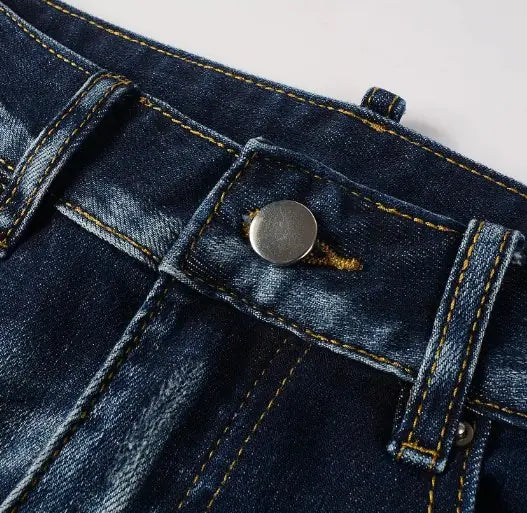 NEXT STREET Splash-Ink Ripped Jeans