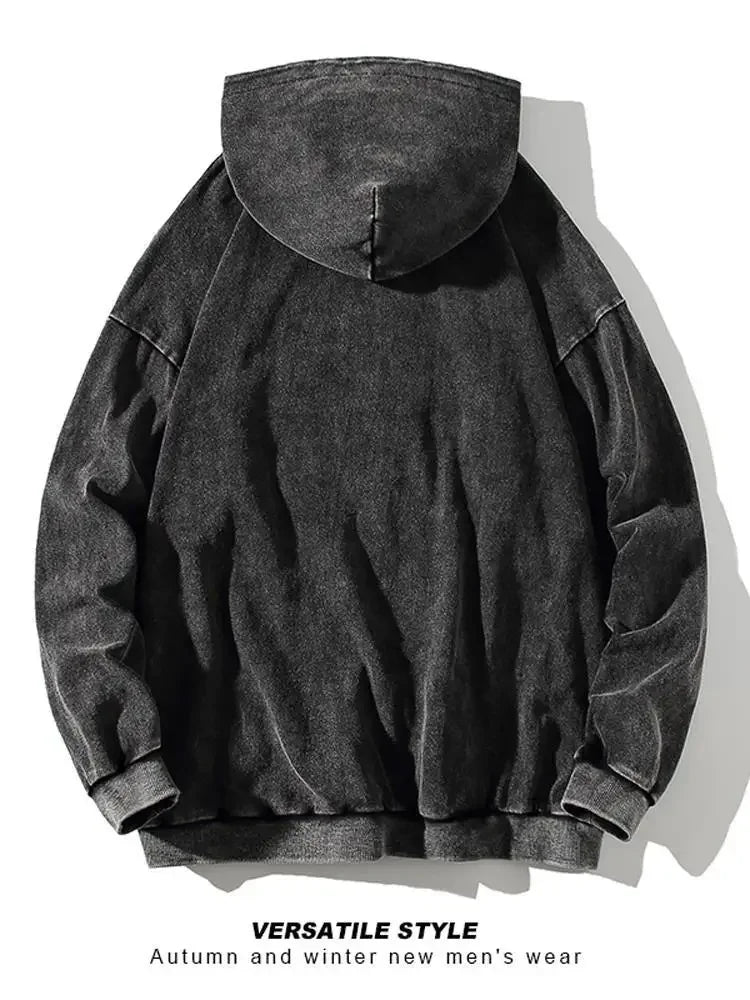 NEXT STREET Retro Wash Oversized Hoodie