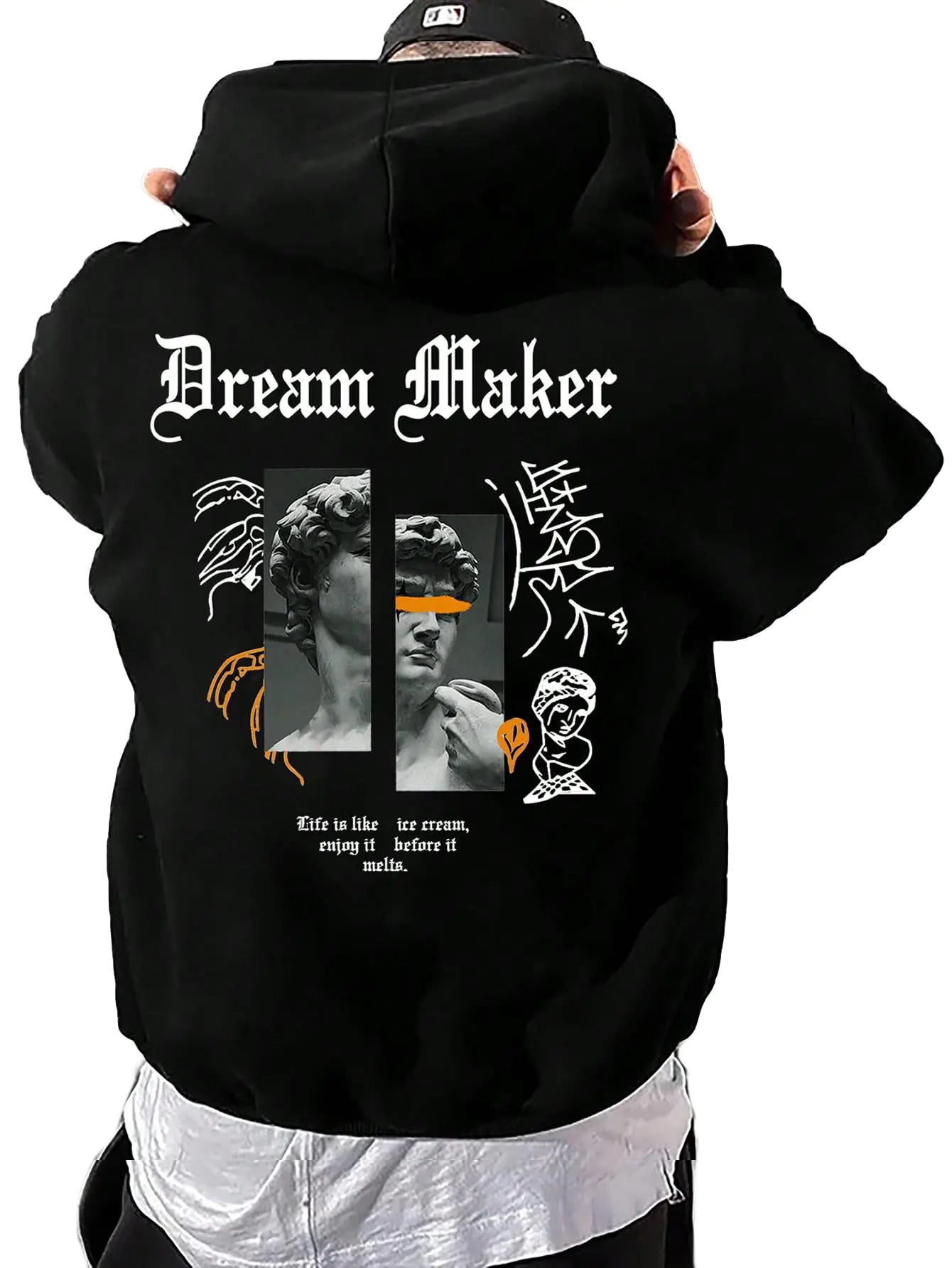 NEXT STREET Thermal Slogan Hoodie