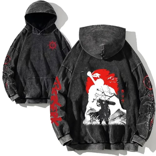 NEXT STREET Retro Wash Oversized Hoodie