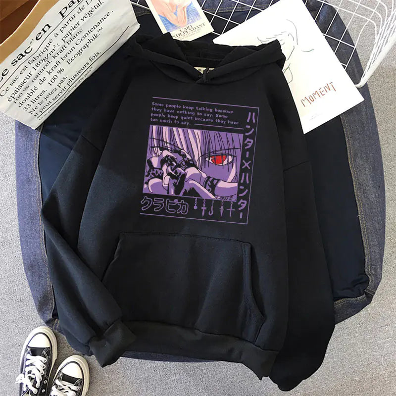 NEXT STREET Haze Graphic Velvet Hoodie