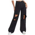 NEXT STREET Black Ripped High Waist Jeans
