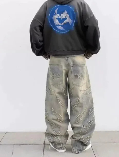 NEXT STREET MudFade Ripped Jeans