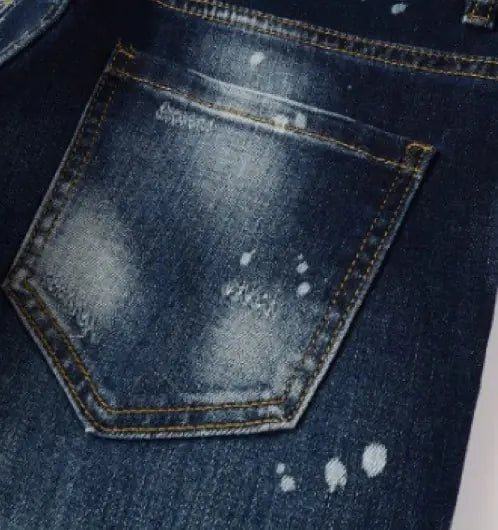 NEXT STREET Splash-Ink Ripped Jeans