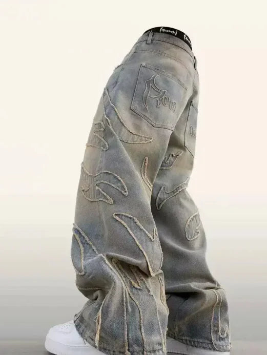 NEXT STREET MudFade Ripped Jeans