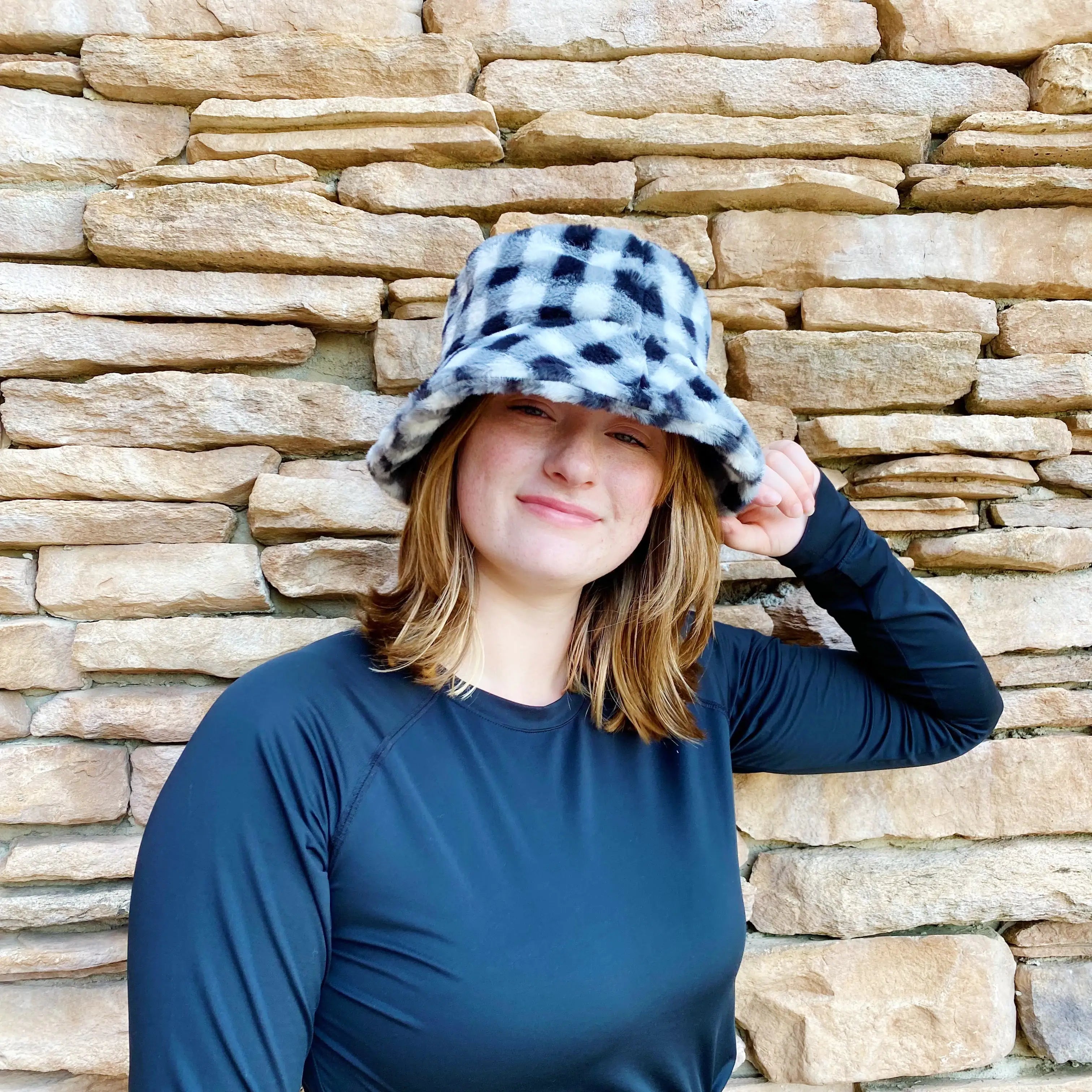 NEXT STREET Grid Furry Hat