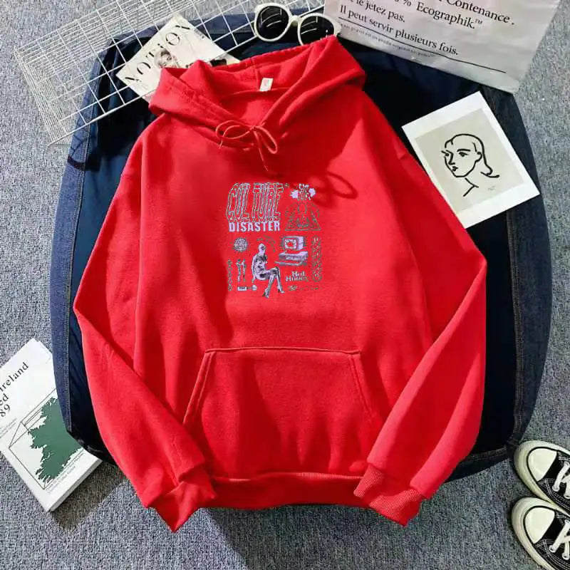 NEXT STREET Haze Graphic Velvet Hoodie