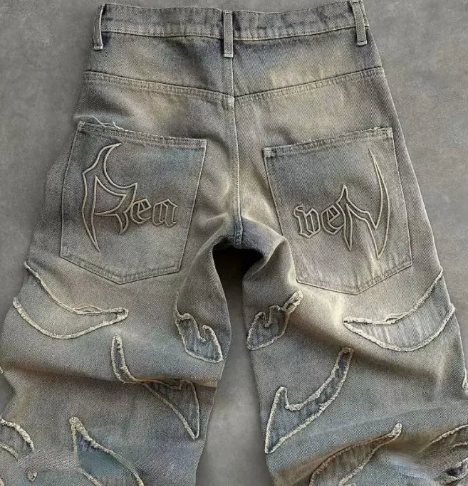 NEXT STREET MudFade Ripped Jeans