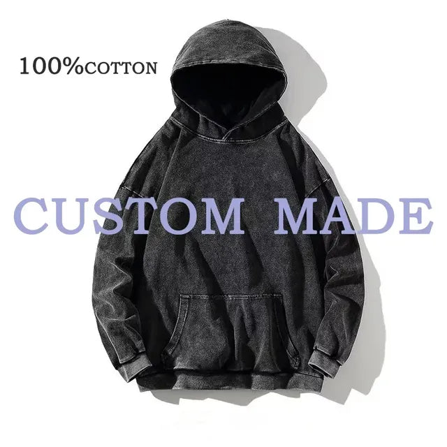 NEXT STREET Retro Wash Oversized Hoodie