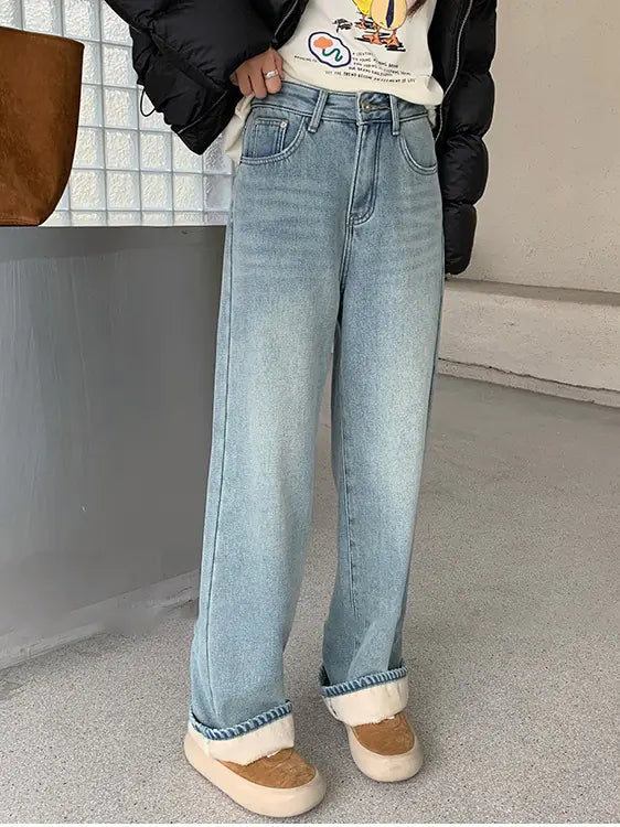 NEXT STREET Retro Blue Velvet Jogging Pant