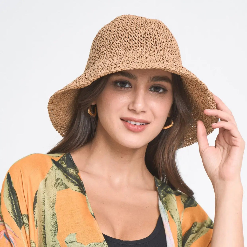NEXT STREET Collapsible Straw Bucket Hat