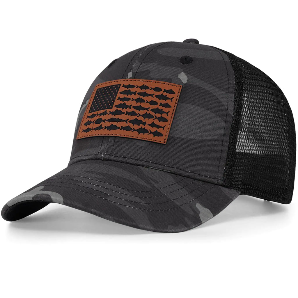 NEXT STREET Patriot Fish Flag Trucker Hat
